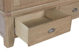 Warm Rustic Oak Effect 3 Door Wardrobe