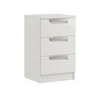 Milan High Gloss 3 Drawer Bedside Chest of Drawers