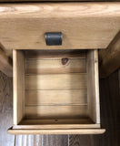 Weathered Oak 3 Drawer Bedside