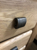 Weathered Oak 3 Drawer Bedside