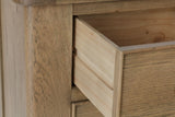 Warm Rustic Oak Effect 4 Drawer Chest of Drawers