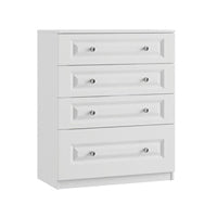 Lazio Sculptured 4 Drawer Chest of Drawers with Deep Drawer