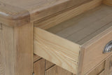 Warm Rustic Oak Effect 4 Door & 4 Drawer Sideboard