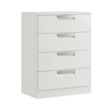 Milan High Gloss 4 Drawer Midi Chest of Drawers