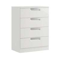 Milan High Gloss 4 Drawer Midi Chest of Drawers