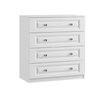 Lazio Sculptured 4 Drawer Midi Chest of Drawers