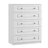 Lazio Sculptured 5 Drawer Chest of Drawers