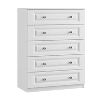 Lazio Sculptured 5 Drawer Chest of Drawers