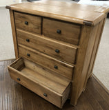Weathered Oak 5 Drawer Chest of Drawers