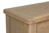 Warm Rustic Oak Effect 6 Drawer Wide Chest of Drawers