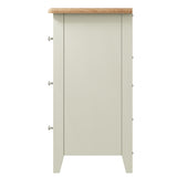 Fresh White with Oak Top 6 Drawer Wide Chest of Drawers