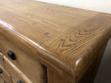 Weathered Oak 9 Drawer Low Boy Sideboard