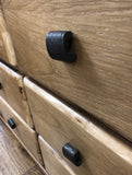 Weathered Oak 9 Drawer Low Boy Sideboard