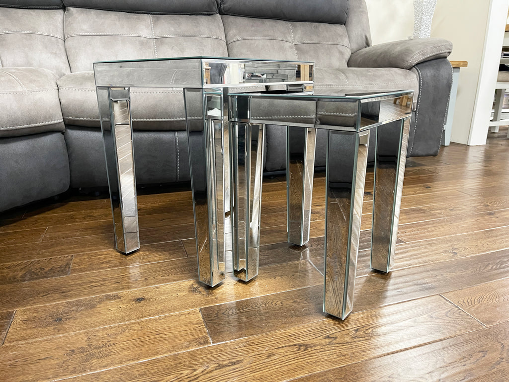 Ornate Mirrored Nest of 2 Tables Comfortzone Home Furnishers
