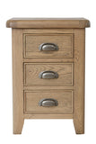 Warm Rustic Oak Effect Bedside Table