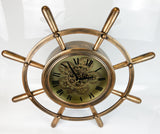 Brass Sailors Wheel Mechanical Skeleton Clock
