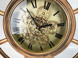 Brass Sailors Wheel Mechanical Skeleton Clock