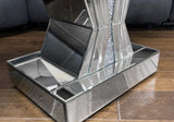 Mirrored Diamante Filled V Shape Console Table