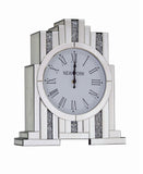 Diamante Art Deco Mirrored Mantle Clock