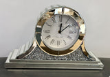 Napoleon Crushed Diamante Mantle Clock
