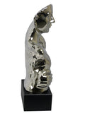 Silver Electroplated Ceramic Kiss Statue Ornament