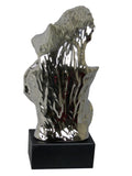 Silver Electroplated Ceramic Kiss Statue Ornament