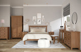 Oak & Hardwood Rustic King Size Bed