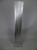 Cayan Tower Silver Crystal Encrusted Twisted Prism LED Floor Lamp