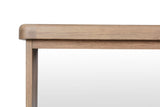 Warm Rustic Oak Effect Coat Hanger with Mirror
