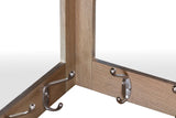 Warm Rustic Oak Corner Coat Hanger with Mirror