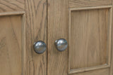 Warm Rustic Oak Effect Corner TV Cabinet