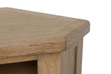 Warm Rustic Oak Effect Corner TV Cabinet