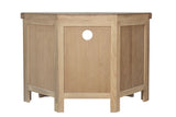 Warm Rustic Oak Effect Corner TV Cabinet