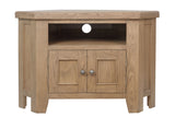 Warm Rustic Oak Effect Corner TV Cabinet