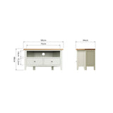Fresh White with Oak Top Corner TV Cabinet