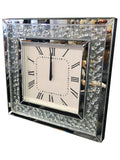 Crystal Decor Square Floating Jewel Wall Clock