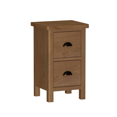 Oak & Hardwood Rustic Small Bedside Cabinet