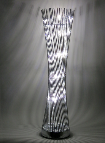 Diablo Silver Wire Aluminium Metal Table Tower LED Lamp