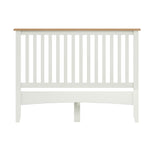 Fresh White with Oak Top Double Bed Frame