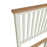 Fresh White with Oak Top Double Bed Frame