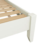 Fresh White with Oak Top Double Bed Frame