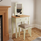 Fresh White with Oak Top Dressing Table