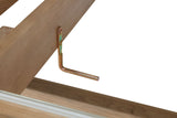 Warm Rustic Oak Effect 2m Cross Leg Dining Table