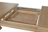 Warm Rustic Oak Effect 2m Cross Leg Dining Table