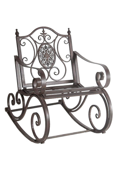 Wrought Iron Vintage Style Garden Rocking Chair