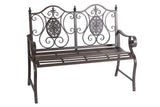 Wrought Iron Vintage Style 2 Seater Bench