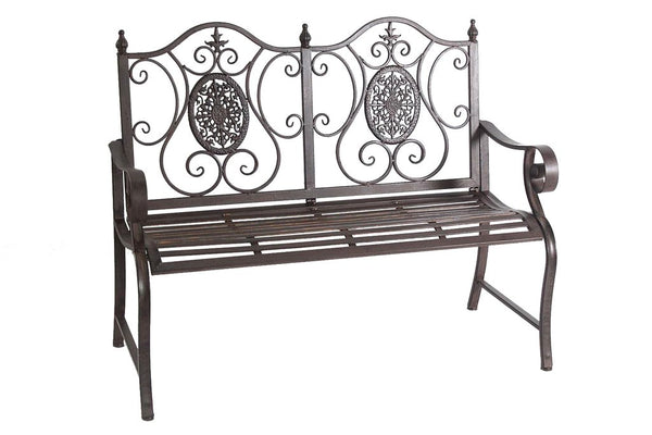 Wrought Iron Vintage Style 2 Seater Bench