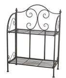 Wrought Iron Vintage Style 2 Tier Plant Pot Stand