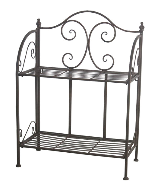 Wrought Iron Vintage Style 2 Tier Plant Pot Stand