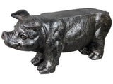 Grey Rustic Small Pig Bench